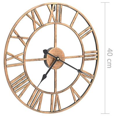 VidaXL Wandklok 40 cm metaal goudkleurig VidaXL Wandklok 40 cm metaal goudkleurig