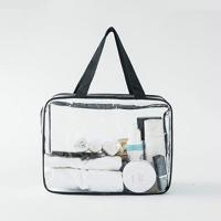 Transparante PVC tassen reizen organisator duidelijk make-up tas Pouch Wash zakken (L) - thumbnail