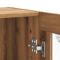 Dressoir 120x30,5x70 cm bewerkt hout artisanaal eikenkleurig - thumbnail