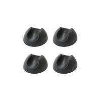 Vloerbeschermer zwart hairpin Ø 1,2 cm en hoogte 1 cm van kunststof - 4 stuks - thumbnail