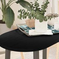 Tafelblad 80x40x2 cm ovaal massief eikenhout donkerbruin - thumbnail