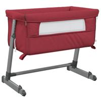 Babybox met matras linnen rood - thumbnail