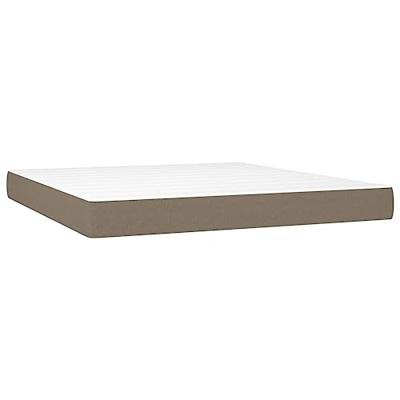 Boxspring met matras stof taupe 180x200 cm