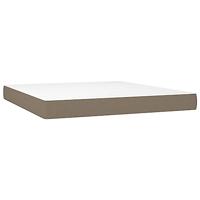 Boxspring met matras stof taupe 180x200 cm - thumbnail