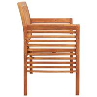 Tuinbank met kussen 3-zits 150 cm massief acaciahout - thumbnail