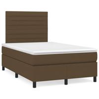 Boxspring met matras en LED stof donkerbruin 120x190 cm - thumbnail