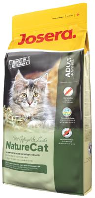 JOSERA NatureCat Kattenvoer met gevogelte- en zalmeiwitten, 1 x 400 g, super premium droogvoer voor volwassen katten, 1 stuk verpakt