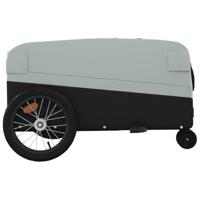 Fietstrailer 45 kg ijzer zwart en grijs - thumbnail