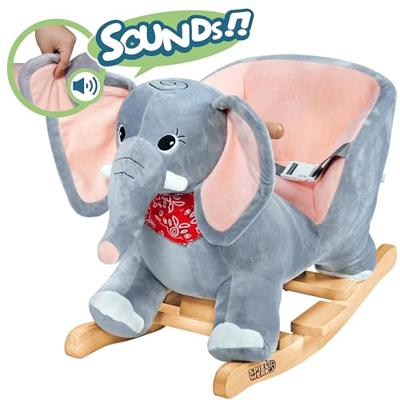 Schommeldier Olifant met veiligheidsgordel hobbeldier