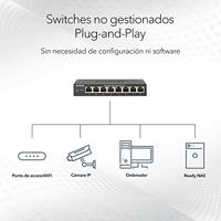 Netgear GS524UP Unmanaged Gigabit Ethernet (10/100/1000) Grijs Power over Ethernet (PoE) - thumbnail