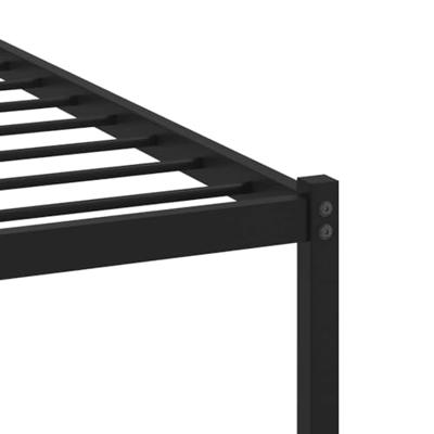 Bedframe zonder matras metaal gerookt eikenkleurig 135x190 cm