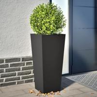 VidaXL Plantenbakken 2 st 35x35x75 cm staal zwart - thumbnail
