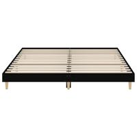 Bedframe massief hout zwart 200x200 cm - thumbnail