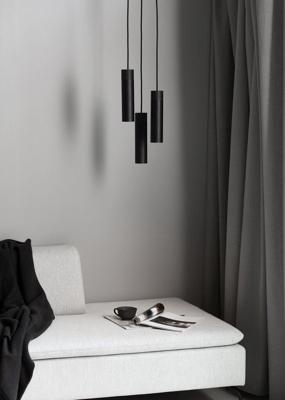 Hanglamp gu10 zwart modern Nordlux 'Tilo' gu10 3 spots 22 cm