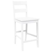 Barkrukken 2 st massief hout rubber wit - thumbnail