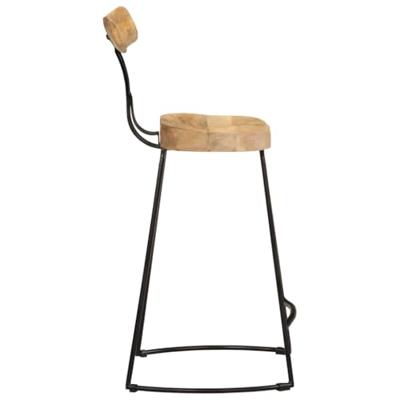 Barkrukken 2 st 49x43x88 cm massief mangohout