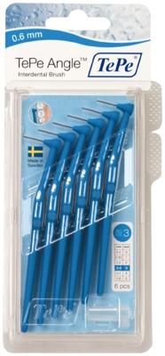 TePe Angle blauw 0.6 mm maat 3 6 Stuks