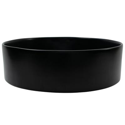 Wiesbaden Link opzetwastafel rond 400x145 zwart