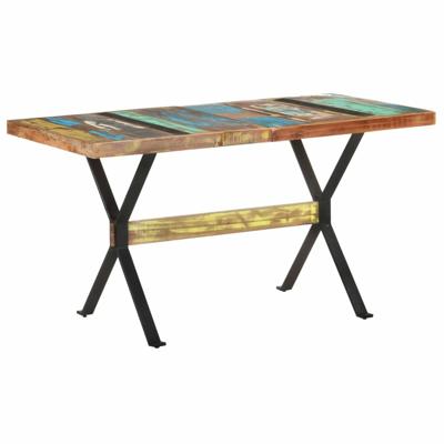 vidaXL Eettafel 140x70x76 cm massief gerecycled hout vidaXL Eettafel 140x70x76 cm massief gerecycled hout