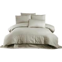 Beddengoedset - 1 dekbedovertrek 220x240 cm + 2 kussenslopen 60x60 cm - 80% katoen, 20% polyester - Cappuccino - thumbnail
