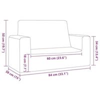 Kinderbank 2-zits met sterren zacht pluche lichtgrijs - thumbnail