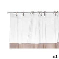 Douchegordijn Transparant 180 x 180 cm Beige Plastic PEVA (12 Stuks) - thumbnail