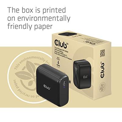 club3D CAC-1908 Laptop netvoeding 100 W 1x USB-C Zwart Binnen GaN, USB Power Delivery (USB-PD) - thumbnail