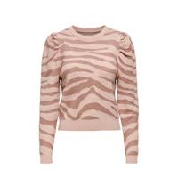 ONLY trui ONLCERIE met zebraprint roze - thumbnail