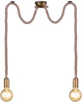 Trio HanglampCord touwlamp 2-lichts brons - 310100204 - thumbnail