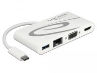 DeLOCK USB-C 3.1 > HDMI + VGA + LAN + USB adapter - thumbnail