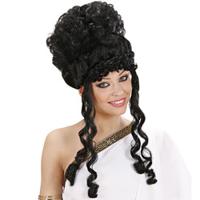 Pruik Olympische Godin zwart - thumbnail