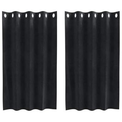 VidaXL Verduisterende gordijnen 2 pcs zwart 140 x 140 cm fluweel