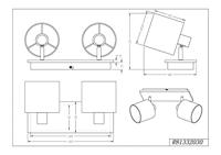 Trio Landelijke plafondspotTommy 2-lichts - R81332030 - thumbnail
