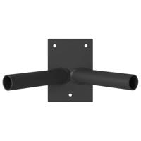 VidaXL Vlaggen mast houder zwart 11,5 x 7,5 x 0,2 cm staal - thumbnail