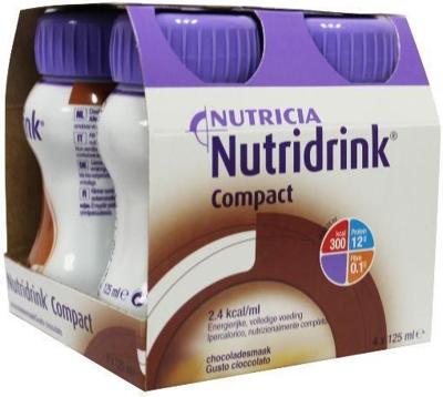 Nutridrink Compact chocolade 125ml 4 Stuks