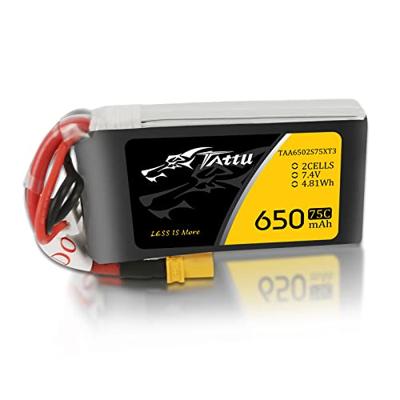 Tattu LiPo accupack 7.4 V 650 mAh Aantal cellen: 2 75 C Softcase XT30