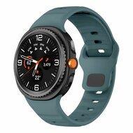 Wave siliconen band - Grijsblauw - Samsung Galaxy Watch 8 Classic - 46mm Wave siliconen band - Grijsblauw - Samsung Galaxy Watch 8 Classic - 46mm