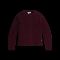 Royal Robbins Rockcraft Cable Crew Trui Dames Loganberry Htr S - thumbnail