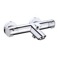 Sanimar Lugano Bad/Douchethermostaat 27.2x14.6 cm Messing Chroom - thumbnail