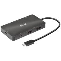 club3D CSV-1598 USB-C (USB 3.2 Gen 2) multiport hub Zwart - thumbnail