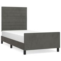 Bedframe zonder matras 80x200 cm fluweel donkergrijs - thumbnail