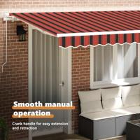 VidaXL Inklapbaar zonnescherm oranje 400 x 200 cm stof - thumbnail