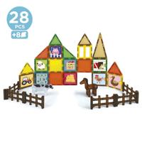 Magnetics Ecoferme - Constructiespel - EDUCA - 28 magnetische stukken, 2 dieren, 8 kaarten - Vanaf 3 jaar - thumbnail