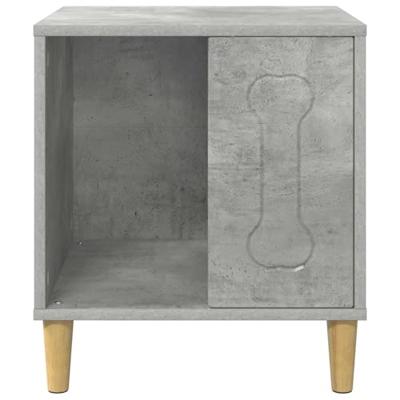 vidaXL Hondenhuis Beton 44 x 42 x 49 cm Bewerkt hout, Woonkamer, Rechthoekig Minimalistisch Ontwerp, Multifunctionele Opslag, Duurzame Materialen, Moderne Esthetiek, Praktische Oplossingen