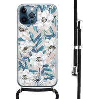 iPhone 12 Pro Max hoesje met koord - Touch of flowers - thumbnail
