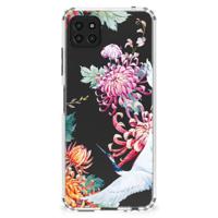 Samsung Galaxy A22 5G Case Anti-shock Bird Flowers - thumbnail