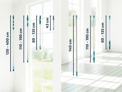 Leifheit 56673 Telescoopsteel Vloer 75-135 Cm