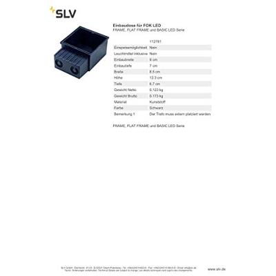 SLV Inbouwdoos voorFlat Frame - 112781