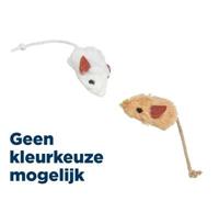 Trixie set muizen met catnip kern pluche - thumbnail