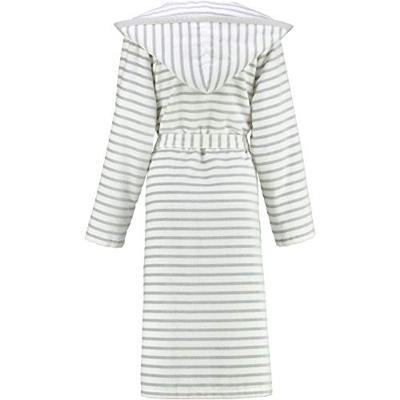 Cawö Cawö Dames Badjas met Capuchon 6596 silber 38